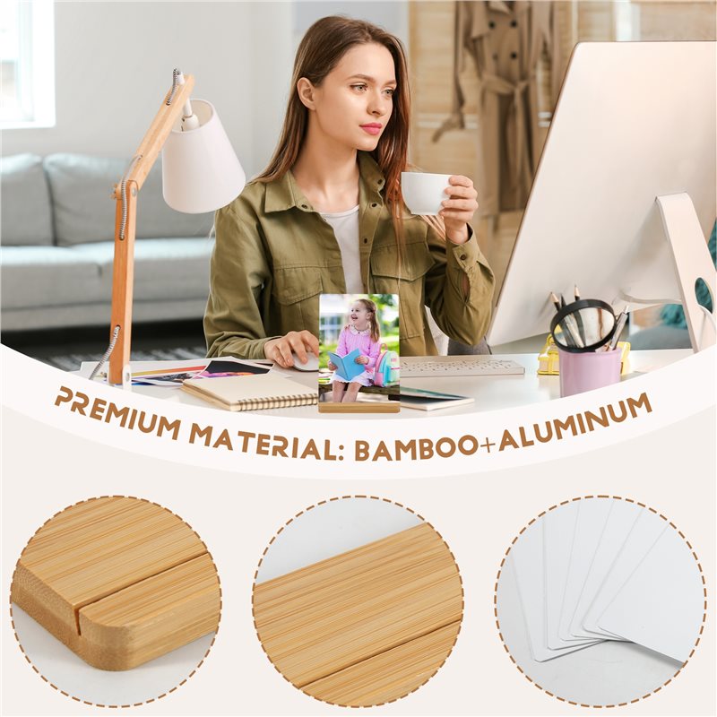 Bamboo Photo Frame - 6개 세트 승화형 사진 프레임 블랭크