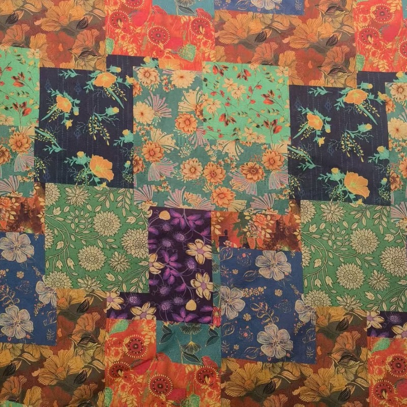 Linen Table Runner - 0.5m 코튼 린넨 불규칙한 접합 인쇄