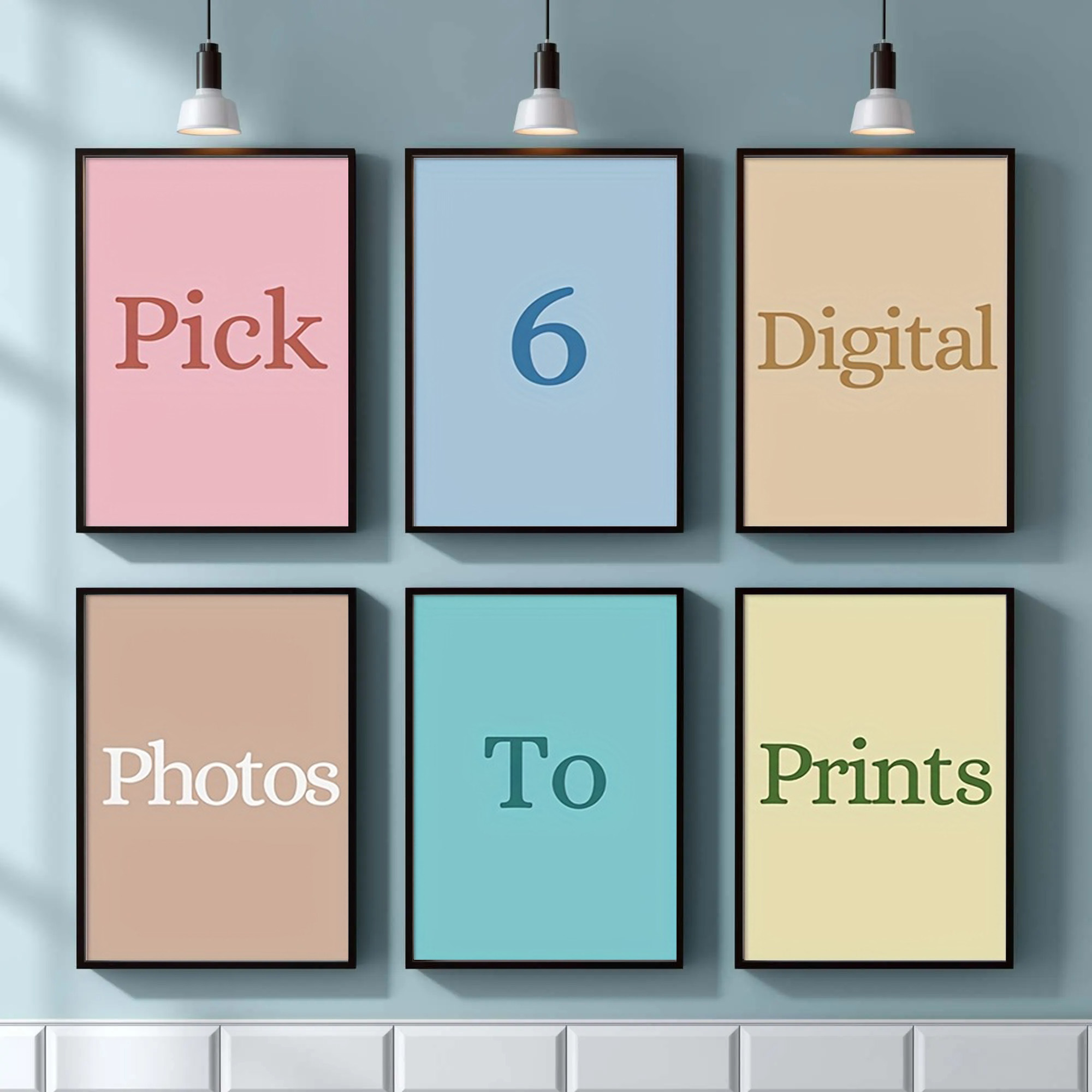 Home Decor Theme - 4/5/6개 맞춤형 캔버스 인쇄, 가족, 반려동물,