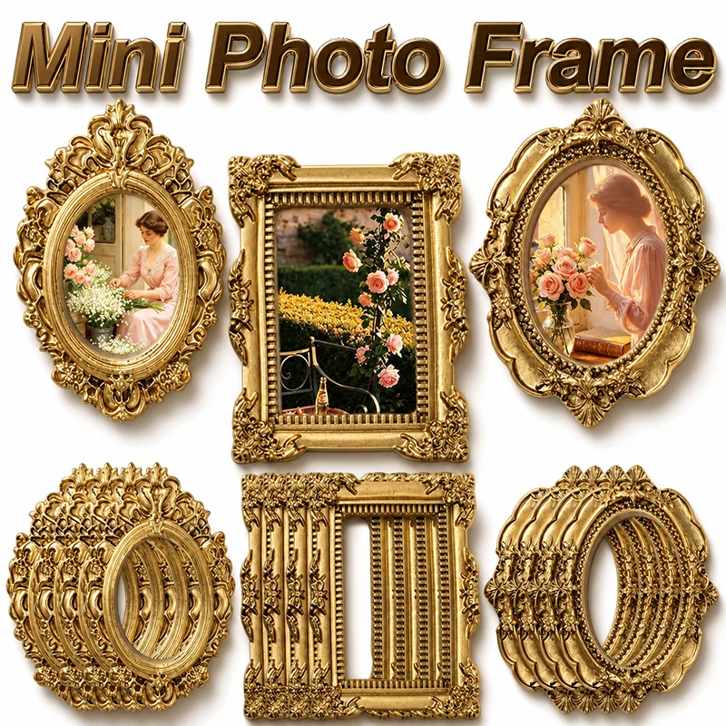 Bamboo Photo Frame - 10/5pcs 빈티지 수지 미니 사진 프레임