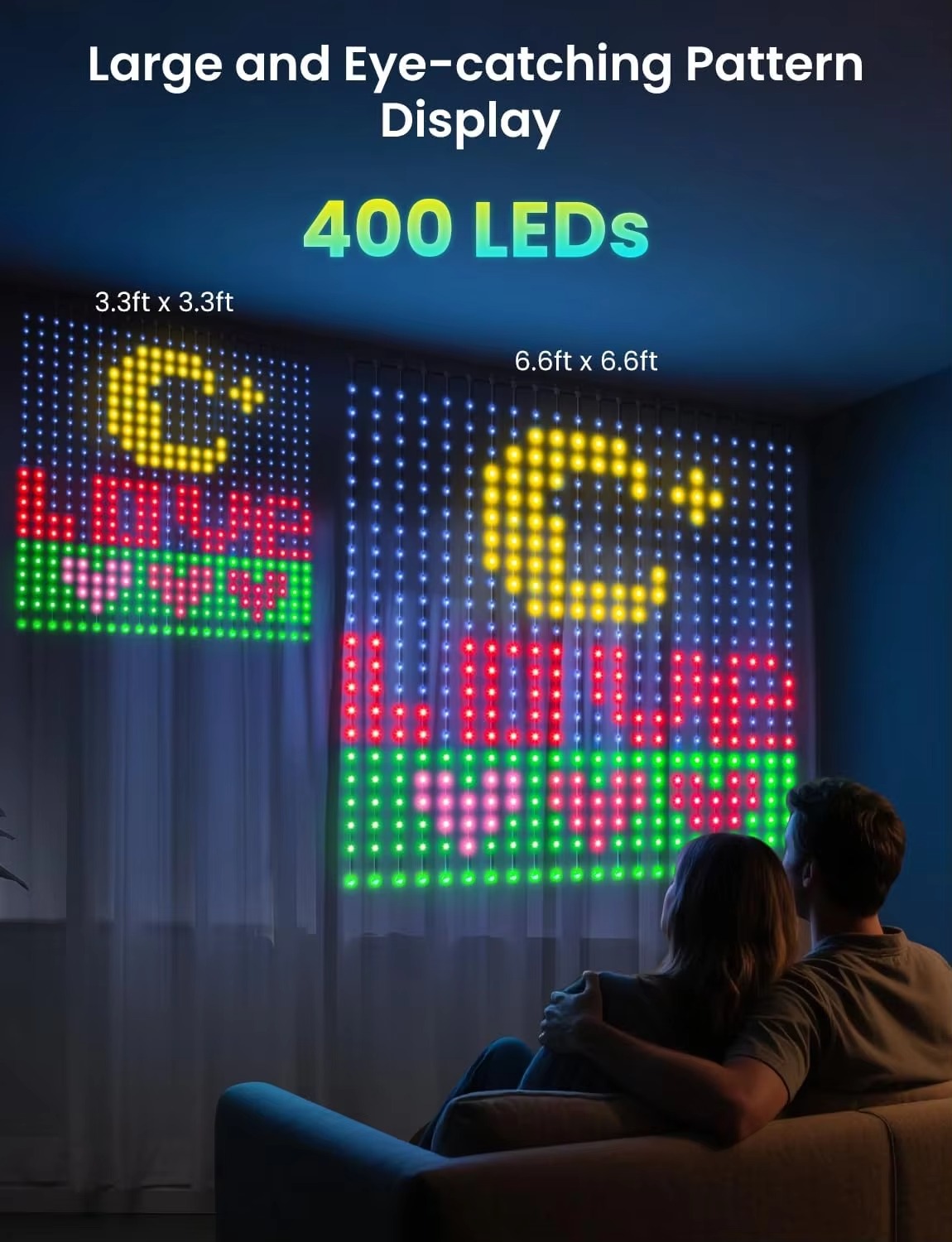 USB 커튼 조명, 400개의 LED, 다이내믹 패턴, - Home Decor Free App 리뷰 및 가격