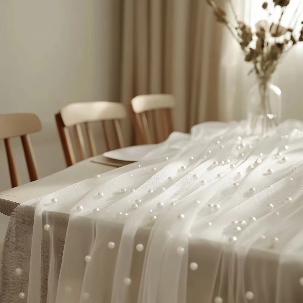 꿈꾸는 듯한 고급스러운 웨딩 테이블 러너, 반투명 멀티 - Linen Table Runner 리뷰 및 가격