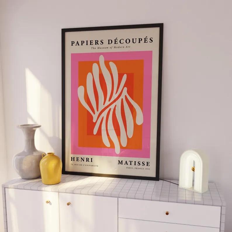 3pcs현대 오렌지 바우하우스와 피카소 벽 아트 인쇄  - Home Decor Theme 리뷰 및 가격
