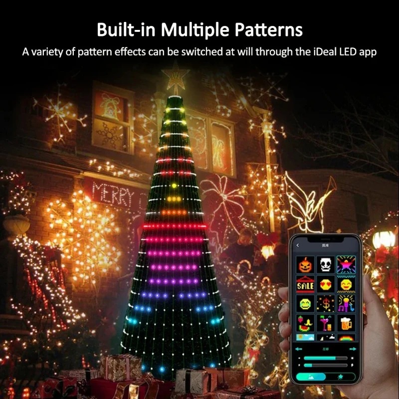 크리스마스 스타 트리 조명 RGB LED, 블루투스 앱 - Home Decor Free App 리뷰 및 가격