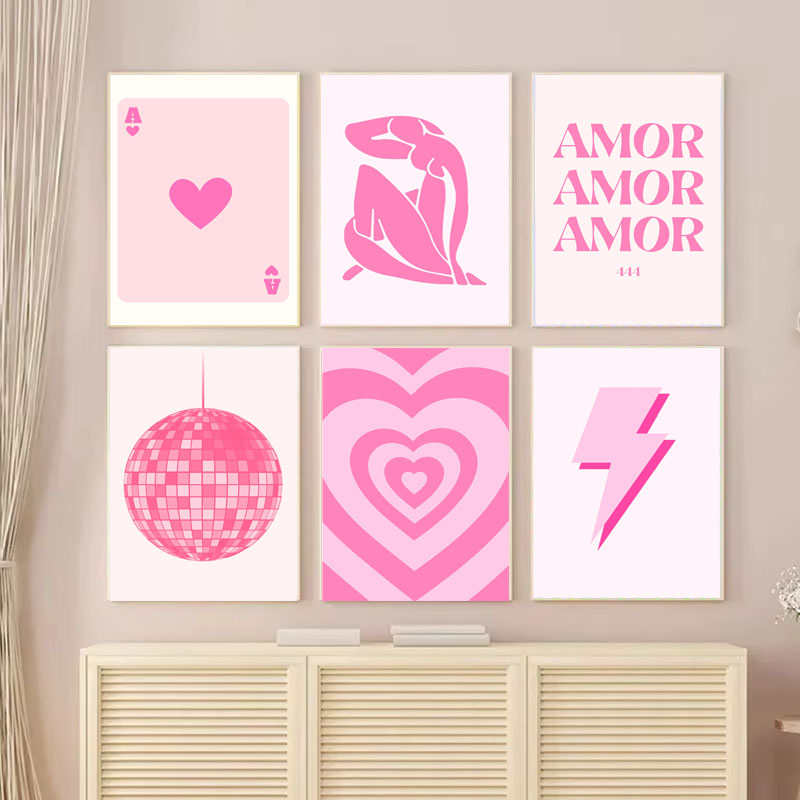 1개 캔버스 그림 핑크 마티스 아카데미 포스터 핑크 패 - Home Decor Y2K 리뷰 및 가격