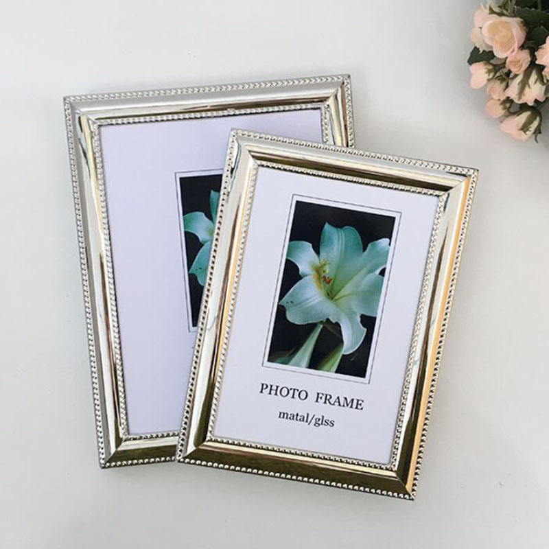 유럽 ​​스타일의 금속 실버 컬러 직사각형 사진 프레임 - Bamboo Photo Frame 리뷰 및 가격