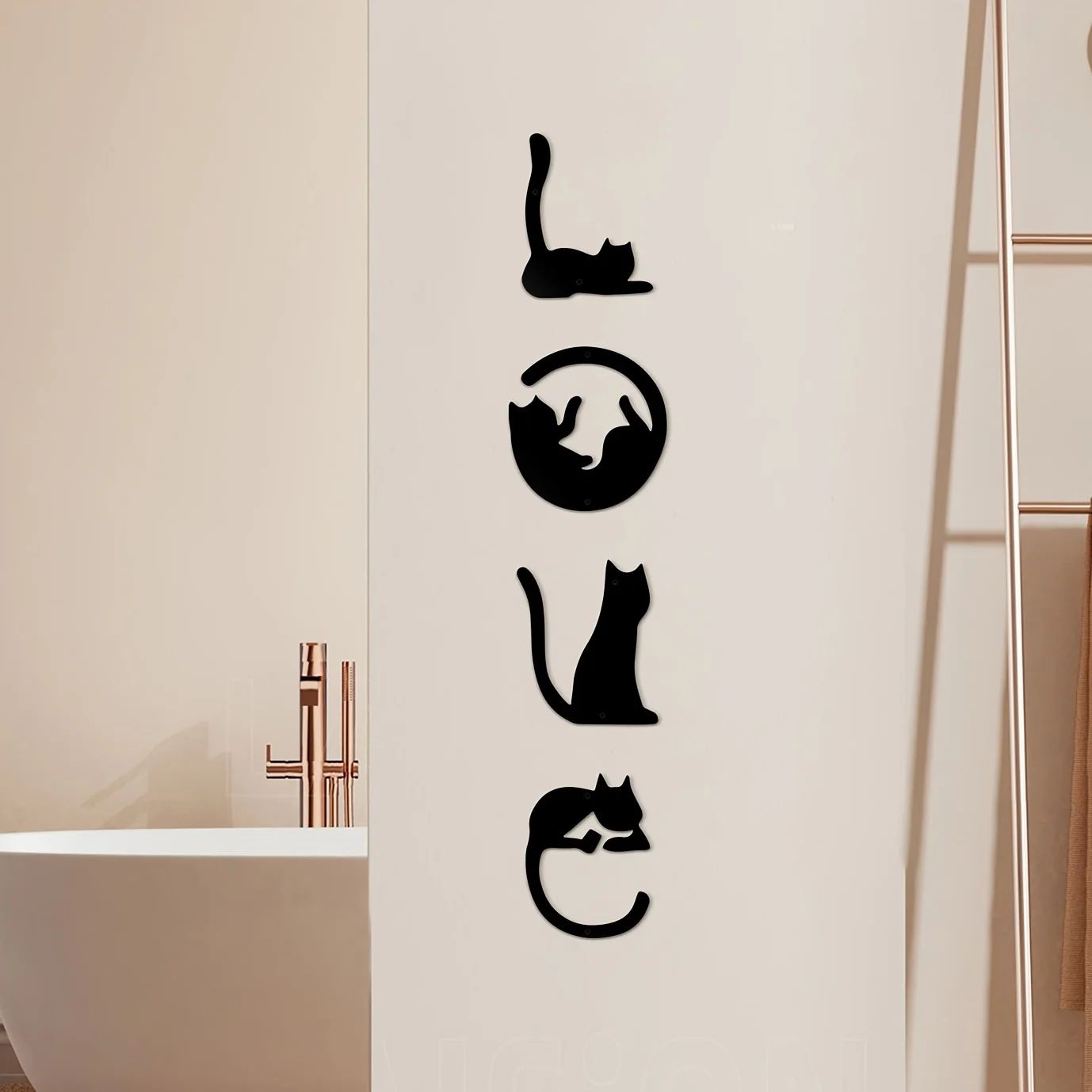 HelloYoung 귀여운 고양이 금속 벽 장식, 추상 - Home Decor Y2K 리뷰 및 가격