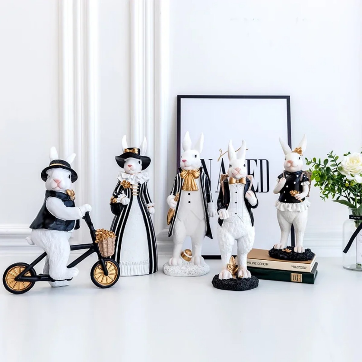 창의적인 목가적인 궁전 토끼 가족 장식, 홈 장식품,  - Home Decor Za 리뷰 및 가격