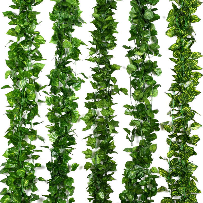 230cm 생생한 인공 식물 기풍 포도 녹색 잎 아이비 - Rattan Plant Basket 리뷰 및 가격
