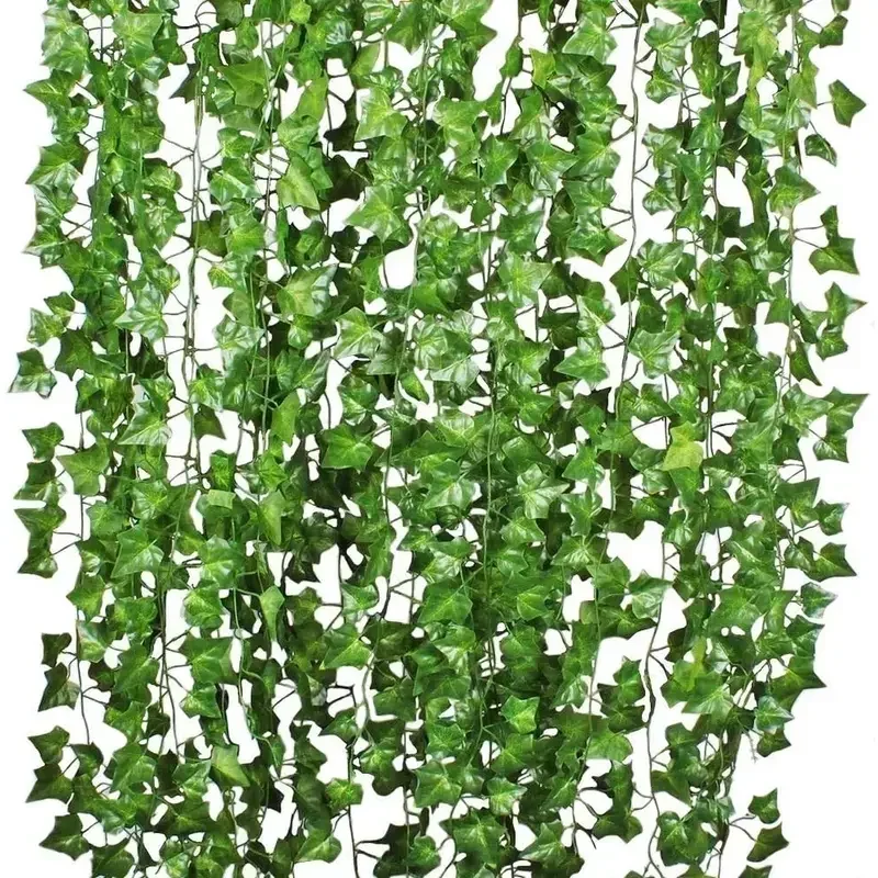 인공 녹색 담쟁이 잎 라탄 덩굴 잎 덩굴 걸이 화환 D - Rattan Plant Basket 리뷰 및 가격